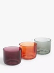 John Lewis Plain Glass Tealight Holders, Set of 3