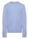 Lambswool Crew Tops Knitwear Pullovers Blue FUB