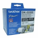 Brother DK-22205 etikett-tejp Svart på vitt