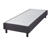 Sommier en kit 90x190 cm EBAC NEWKIT tissu anthracite