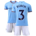 2223 Manchester City Hemma Tröja Set #3 RUBEN DIAS Tröja 28 3 RUBEN