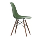 Vitra - Eames Plastic Chair DSW - 48 Forest - Dark Maple - Matstolar - Charles & Ray Eames - Grön - Metall/Trä/Plast