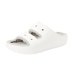 Crocs Unisex Baya Cozzzy Sandal, White, 4 UK