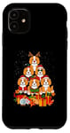 iPhone 11 Cavalier King Charles Spaniel Merry Christmas Tree Lights Case