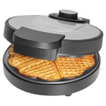 Clatronic Gaufrier | avec Ø 18cm surface de cuisson antiadhésive | gaufrier en forme de cœur | avec degré de brunissage réglable en continu & feu de cuisson | 1000W | WA 3492