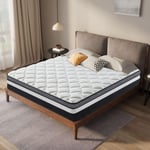 Yidatong - Matelas 140x200 cm - Tissu super extensible - Matelas livrés roulés -Coton de fibre aérobie - 8 Zones de Confort - Ép 32cm