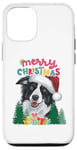 iPhone 12/12 Pro Merry Xmas Border Collie Pjs Mum and Dad Christmas Card Tee Case