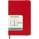 Moleskine 2025 18-Month Weekly Pocket Hardcover Notebook: Scarlet Red