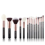 Jessup 15Pcs Rose Gold/Black Professional Makeup Brushes Set Make up Brush Tools kit Foundation Powder Definer Shader Liner T160