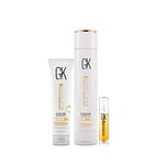 Global Keratin GK Hair Moisturizing Shampoo 300- GK Hair Moisturizing Conditioner (3.4 fl.oz/100ml) -Serum 10ml