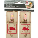 2 X Piège à Souris Rat Tapette Attrape Rongeur Souricière 10x4,5cm Dératisation