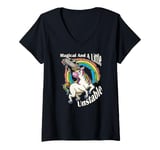 Womens Magical And A Little Unstable Mythical Creatures Arborist V-Neck T-Shirt