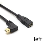 Left 30cm Adaptateur Thunderbolt 2 vers Thunderbolt 2, câble mini displayport mâle vers femelle, convertisseur pour apple iMac MacBook Pro Air hdtv