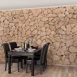 Apalis Papier peint non tissé - Apulia Stone Wall - Vieux mur de pierre - Papier peint photo en grès - Papier peint photo 3D - Pour chambre à coucher, salon, cuisine - Dimensions (H x l) : 255 x 384