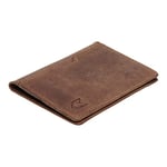 FOXHACKLE Portefeuille en Cuir avec Porte-Cartes de crédit pour Homme et Femme, Portefeuille Fin à Deux Volets avec Blocage RFID, Poche Avant Fine, Portefeuille Minimaliste, Petit étui pour Cartes