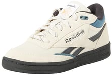 Reebok Women's Club C Mid Ii Revenge Sneaker, Stucco/Hoops Blue F23/Core Black, 4.5 UK