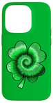 iPhone 14 Pro Lucky Tie-Dye Four Leaf St Saint Patrick's Day Clover Case