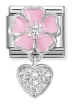 NOMINATION CHARMS Pink flower with heart 331814_01