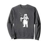 Bear Fisher Holding its Latest Catch, Angler Angling Fishing Sweatshirt