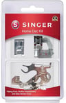 SINGER Home Décor Presser Foot Kit | Includes Piping, Bias Binder & Ruffler Attachment | Perfect for Tailored Finishes, Bias Binding & Pleating | Compatible with SINGER Sewing Machine