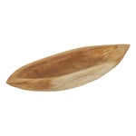 Plateau barque / Vide poche l. 38 cm en bois de teck massif - titouan