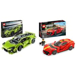LEGO 42161 Technic Lamborghini Huracán Tecnica, Kit de Maquette de Voiture & 76914 Speed Champions Ferrari 812 Competizione, Kit de Maquette de Voiture de Sport, Série 2023