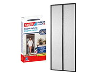 tesa® Moustiquaire Aimantée Impénétrable - Filet Anti-insectes Volants et Araignées pour Portes de Balcon et de Terrasse - Montage Simple, Sans Perçage-2.0 m x 0.8 m