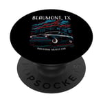 Conception de voiture Hotrod classique Beaumont, Texas Industrial Muscle USA PopSockets PopGrip Adhésif