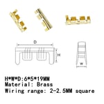 Borne en forme de U pour épissure politiquement als,câble de connecteur Cold-PMurcia,connexion de fil Sertir électrique,100,453-0.5mm,2-1.5mm,2.5 pièces - Type 2-2.5 mm2