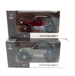 Lot 2 Citroën 2 CV Charleston 1987 Gris et Bordeaux/Noir 1/64 Norev Neuf