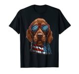 Hungarian Wire-Haired Vizsla American Flag USA Tee 4th July T-Shirt