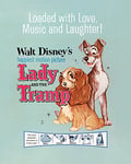 Lady and the Tramp Love, Music and Laughter 40 x 50cm Canvas Prints, Polyester, Multi-Colour, 40x50x3.2 cm