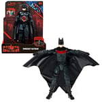 DC The Batman Le Film - Figurine 30 CM Batman Deluxe Comics - Figurine Batman Wing Suit Articulée Et Interactive 30 Cm - Effets Sonores Et Lumineux - 6060523 - Jouet Enfant 4 Ans et +