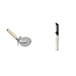 KitchenAid Stainless Steel Pizza Cutter - Almond Cream & Stainless Steel Euro Peeler - Almond Cream