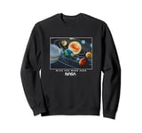 NASA Galaxy Wish You Were Here Vintage Post Card Style Sweatshirt