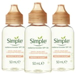 Simple Womens Protect 'n' Glow Face Radiance Booster SPF 30 For Glowing Skin, 50ml, 3pk - Blue - One Size