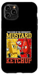 Coque pour iPhone 11 Pro Graphique de combat moutarde contre ketchup King of the Condiments