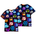 Roblox Blox Fruits Barn 3D-tryck T-shirt Pojkar Flickor Sommar Kortärmad Tee Toppar C 9-10 Years