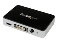 Startech.Com Hdmi Video Capture Device - 1080P - 60Fps Game Capture Card - Usb Video Recorder - With Hdmi Dvi Vga (Usb3hdcap) - Videofangstadapter - Usb 3.0 - Ntsc, Pal, Pal-M, Pal 60 - Svart