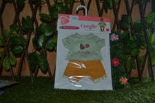 corolle tee shirt + bernuda la fete du potager neuf corolle 36 cm