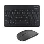 Clavier sans fil pour iPad,Mac,Tablette,PC,Téléphone,Ordinateur portable,Mini Bluetooth Gamer,Espagnol,Français,engourdi,Russe,N et Souris - Type English and Mouse