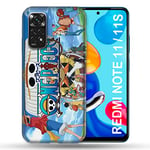 Cokitec Coque pour Xiaomi Redmi Note 11/11S Manga One Piece Sunny