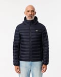 Lacoste Mens Hooded Puffer Jacket BH2909 - Navy - Size Large