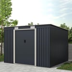 Metal Galvanised Steel Shed 8.6ft x 8ft