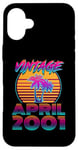 Coque pour iPhone 16 Plus 24 Years Old Retro Vintage Funny April 2001 24th Birthday