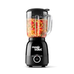 nutribullet magic bullet Large Capacity Jug Blender & Smoothie Maker in Black - Pulse & Blend Technology - Easy To Use - 500W Motor Base with 1.5L Pitcher