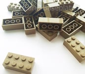 LEGO BRICKS 25 x DARK TAN 2x4 Pin - From New Sets Sent in a Clear Sealed Bag