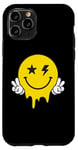 Coque pour iPhone 11 Pro Sourire jaune fondant drôle souriant visage dégoulinant mignon