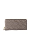 Michael Kors WoMens Jet Set Travel Large Brown Signature Continental Wristlet Wallet material_Plastic - One Size