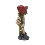 ETERNAL FLAME ROSE TEA LIGHT CANDLE HOLDER SKELETON HAND 20.5CM GOTHIC, BN U4073